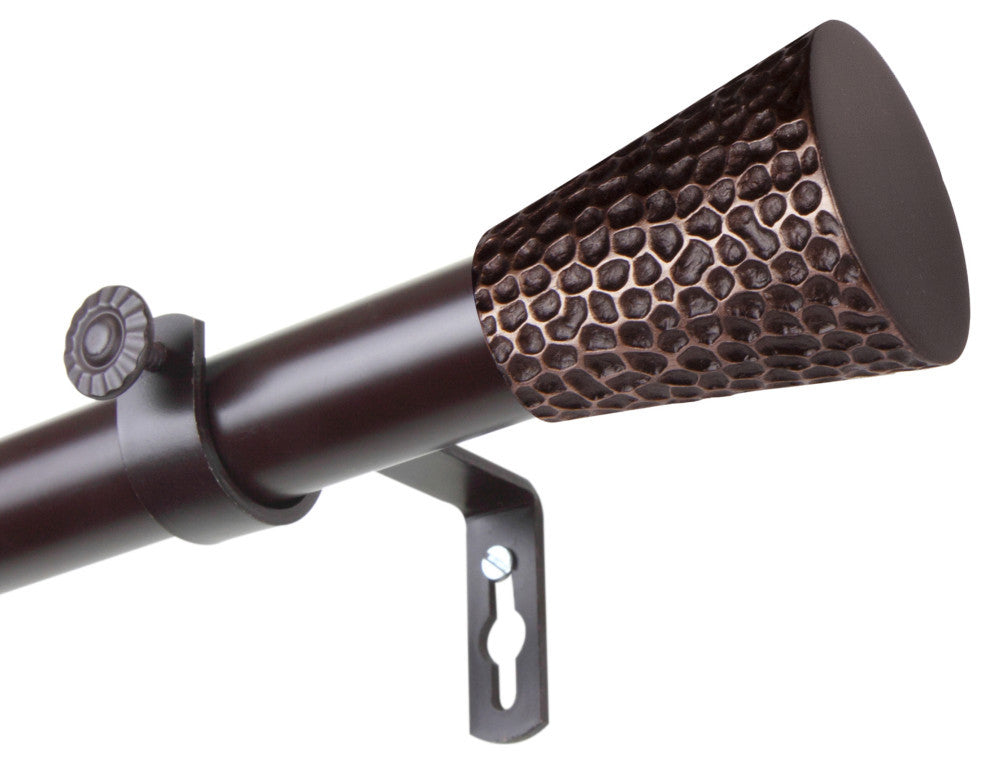 Maira 1" Curtain Rod, Bronze, 28-48"