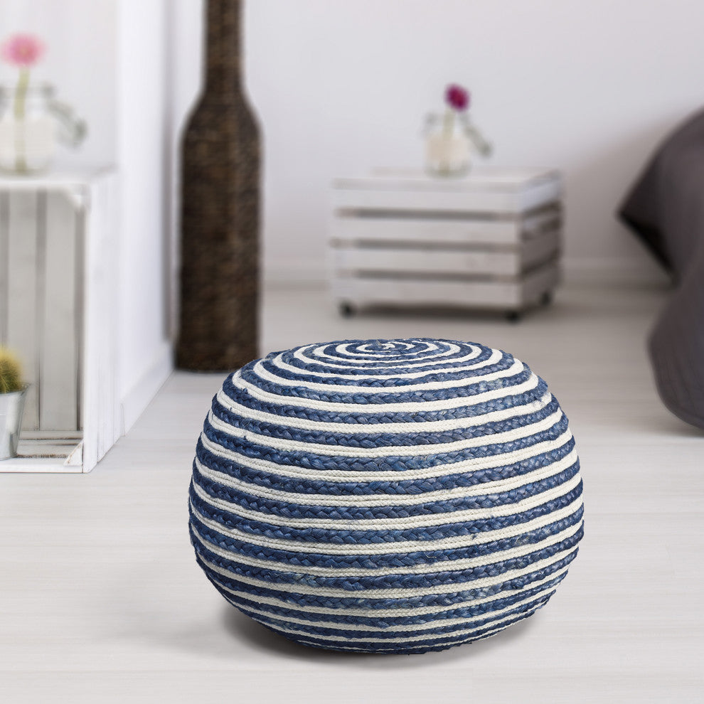 Seafaring Navy Pouf