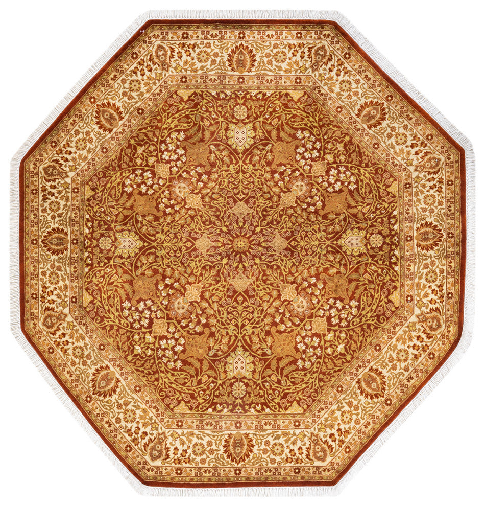 Mogul, One-of-a-Kind Hand-Knotted Area Rug Orange, 6'' 1" x 6'' 1"
