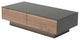 HomeRoots 12" Walnut Veneer MDF and Glass Coffee Table