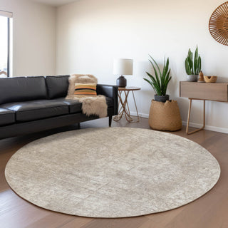 Premium Machine Washable Mayfield AMF559 Ivory 8' x 8' Round Rug