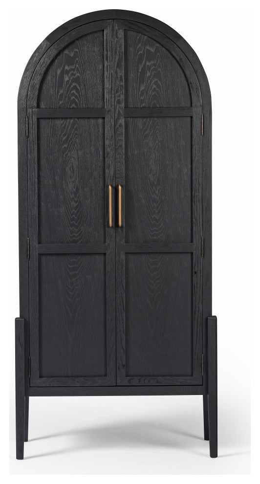 Tolle Panel Door Cabinet-Drifted Mat Blk