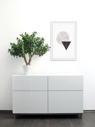 "Circle Triangle" Framed Paper Print by Diana Alcala, 20x30 cm