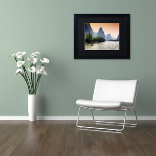 Philippe Hugonnard 'Li River' Art, Black Frame, Black Matte, 14"x11"