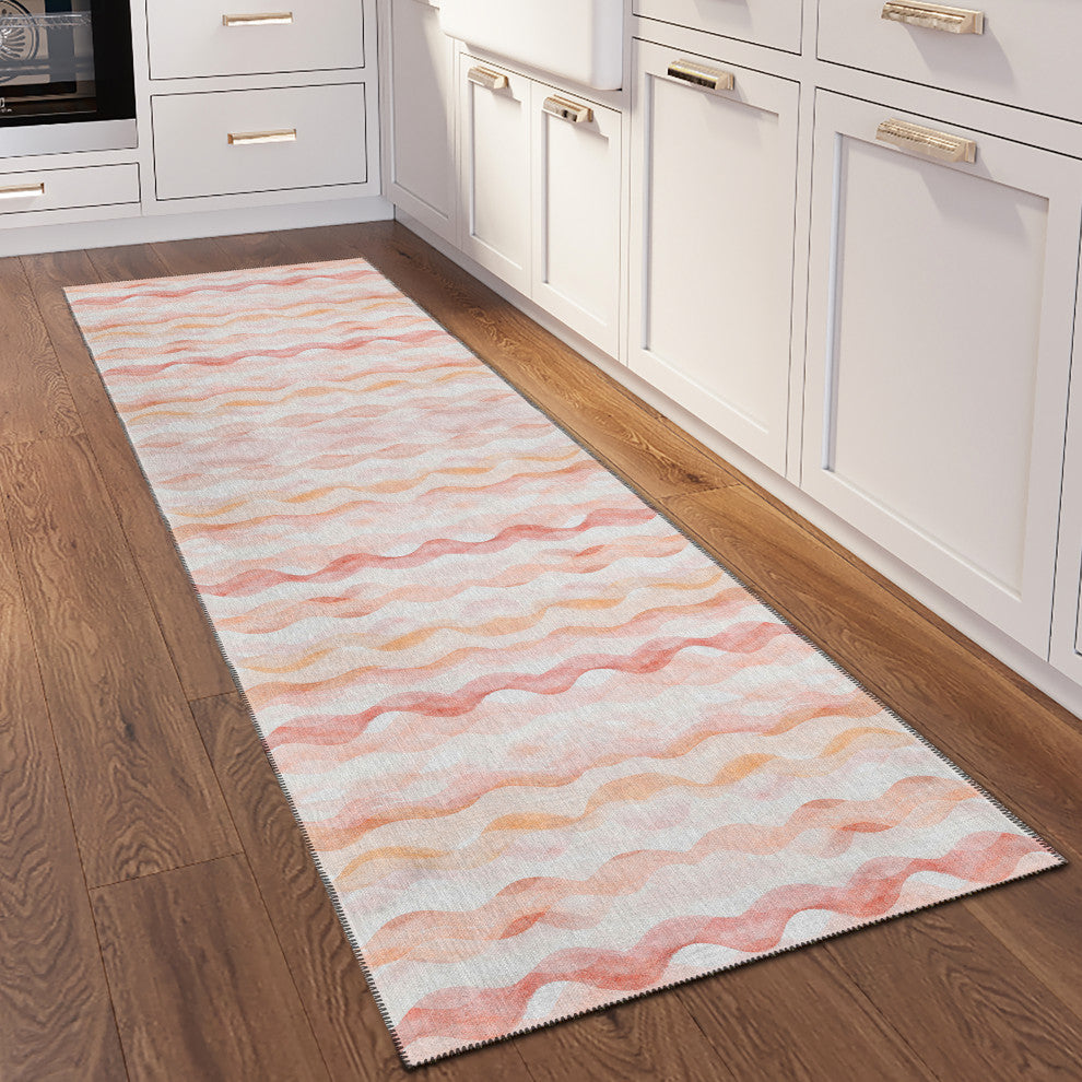Indoor/Outdoor Seabreeze SZ16 Canyon Machine Washable 2'3" x 7'6" Runner Rug