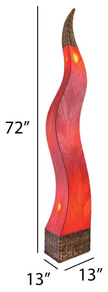Eangee Flame Giant Floor Lamp, Red