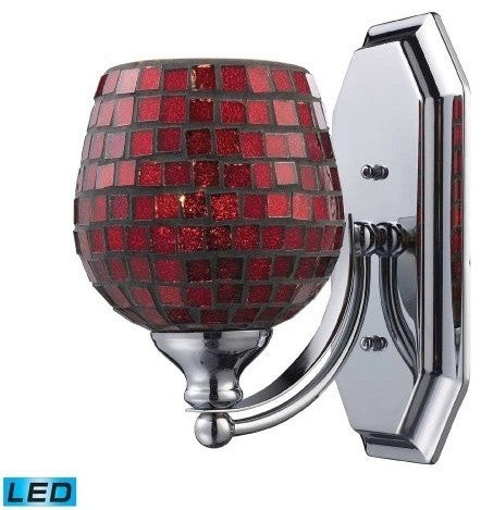 Vanity Bathbar Copper/1/Polished Chrome/LED Bulb -1C-CPR-LED
