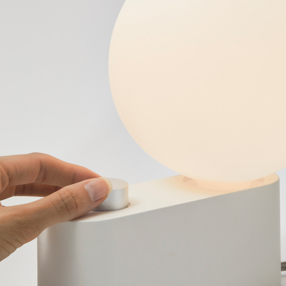 Alumina Table Lamp Chalk With Sphere IV