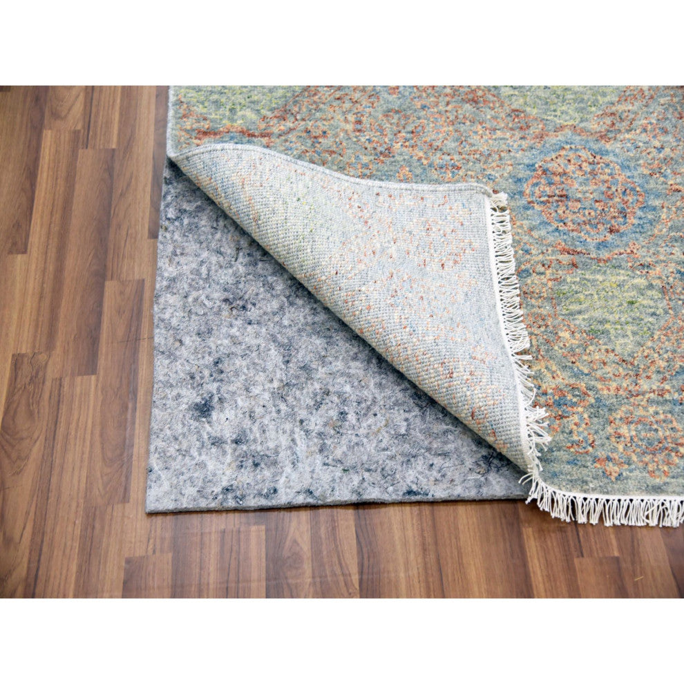 Hand Knotted Obscured and Subtle,Pure Wool, Soft, Oriental Rug, 9'2"x12'