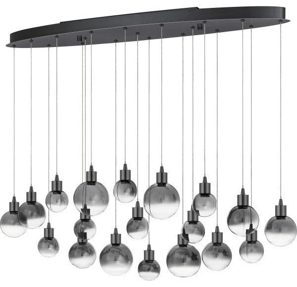 Quoizel PCSH1941BCH LED Island Chandelier, Black Chrome Finish