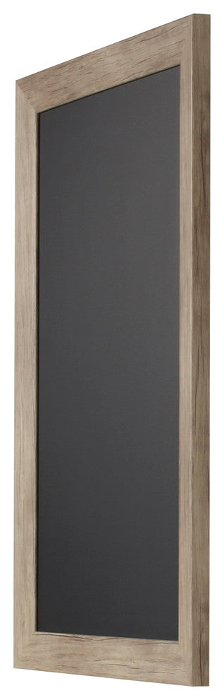 Beatrice Rustic Woodgrain Framed Magnetic Chalkboard, Rustic Brown, 27x18