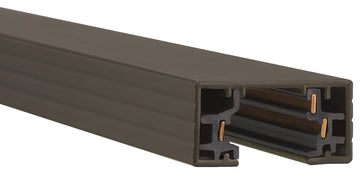 WAC Lighting H Track 4' Single Circuit 120V with 2 Endcaps in Dark Bronze