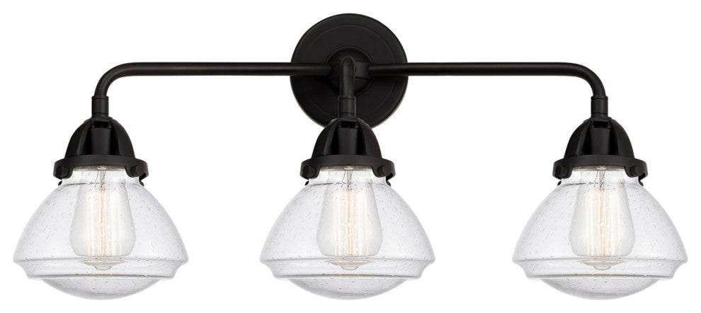 Innovations 288-3W-BK-G324-LED Olean 3 Light Vanity Light, Matte Black