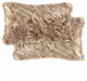 HomeRoots 12" x 20" x 5" Tan, Faux Pillow 2-Pack