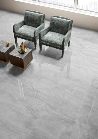 Durban Grey 24X48 Polished Porcelain Tile, 80 Sq.ft