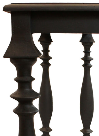 Carmenita Upstone Solid Wood Console Table in Antique Black