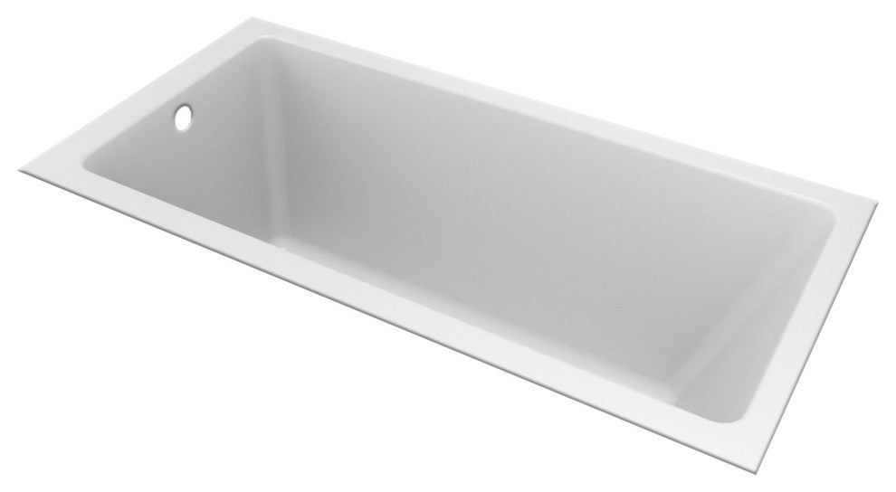 CHI White Acrylic Extra Deep Undermount End Drain Bathtub by Valley Acrylic, Whi