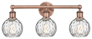 Athens Water Glass 3-Light 24" Bath Vanity Light, Antique Copper, Clear