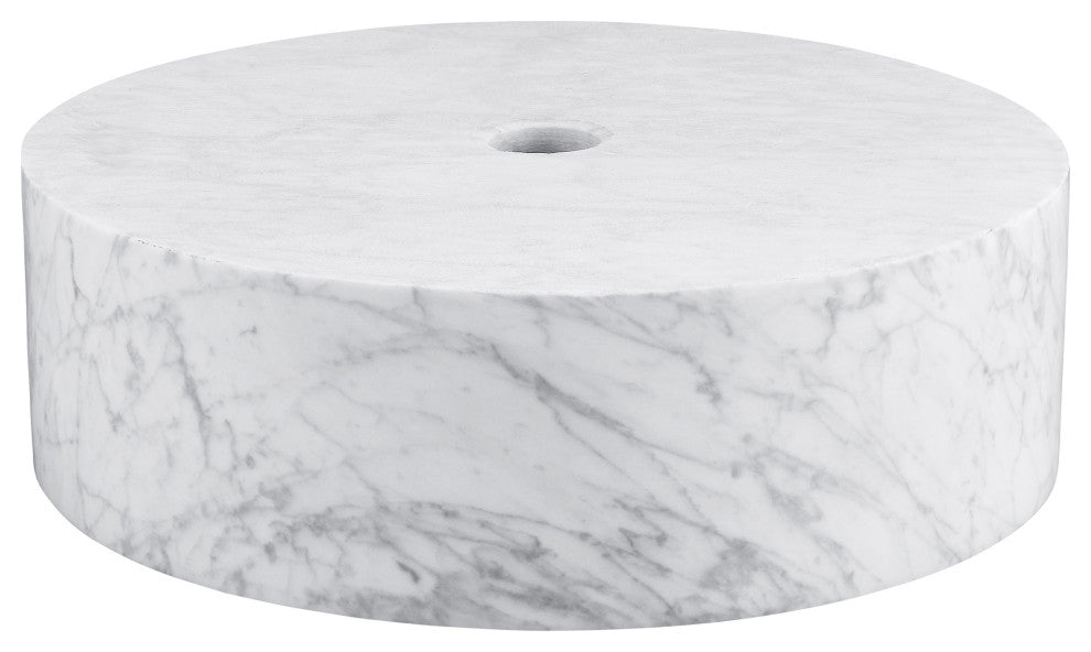 Monaco 17" Round Vessel Bathroom Sink, Marbled Gray