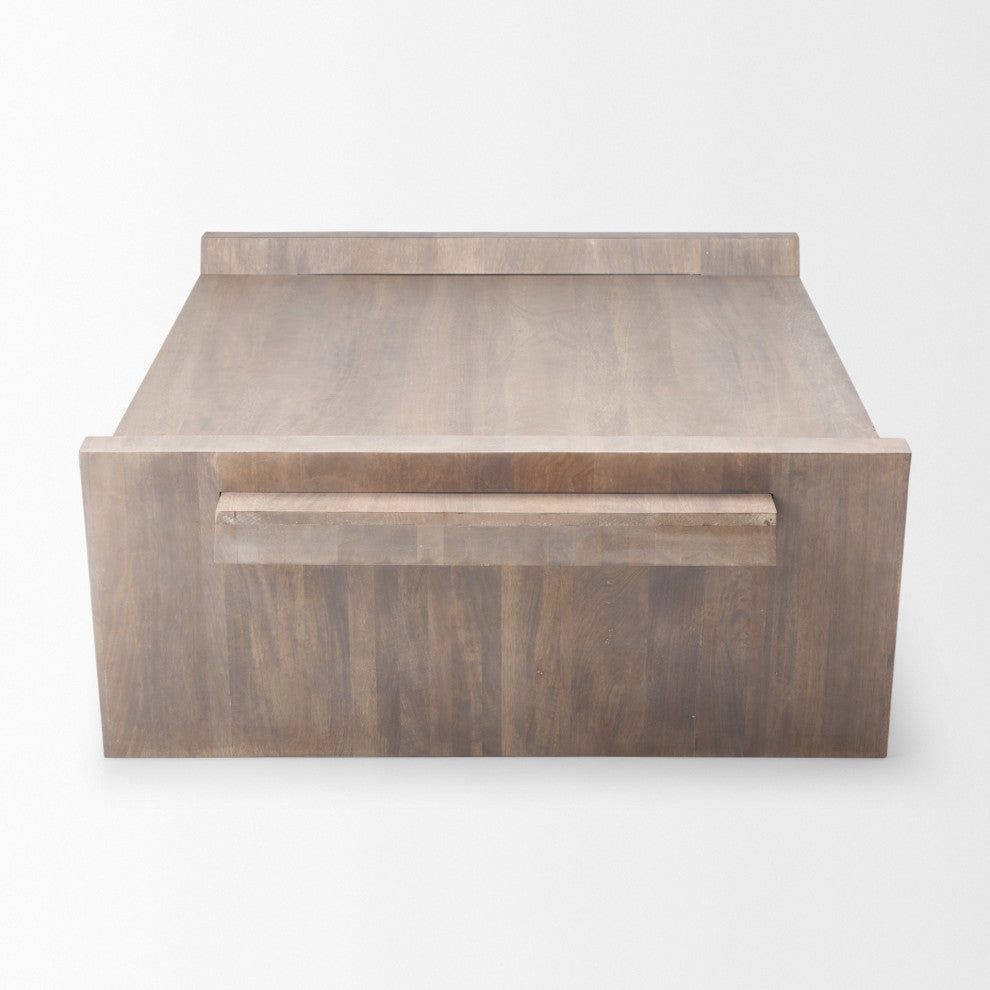Elaine II Light Brown Solid Wood Coffee Table