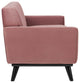 Engage Channel Tufted Performance Velvet Sofa Dusty Rose