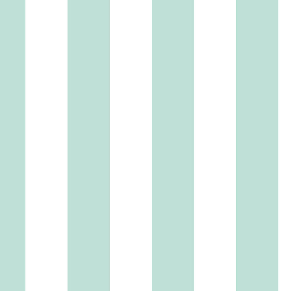Bold Stripes Wallpaper, Soft Mint and White, Bolt