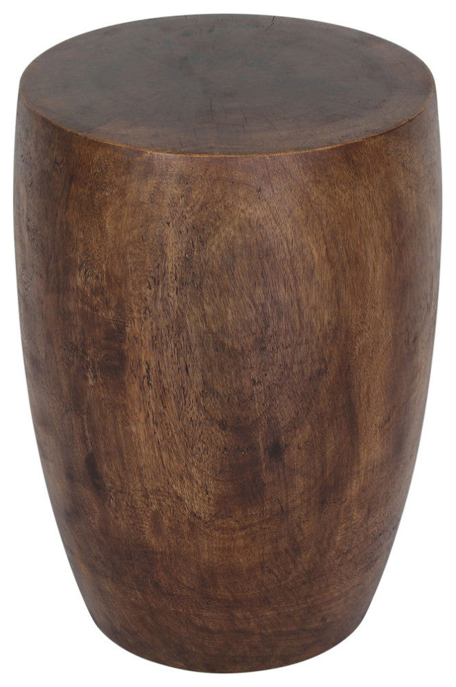 Haussmann Mango Wood Merlot End table 15 in D x 20 in High Mocha Oil