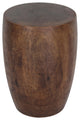 Haussmann Mango Wood Merlot End table 15 in D x 20 in High Mocha Oil