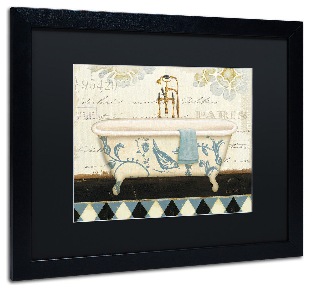 'Marche de Fleurs Bath II' Matted Framed Canvas Art by Lisa Audit