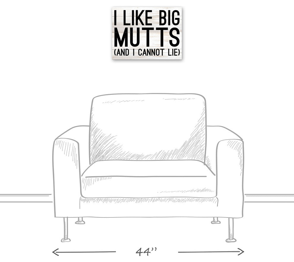 I Like Big Mutts 12x16 Canvas Wall Art