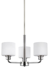 Canfield 3-Light Chandelier, Brushed Nickel