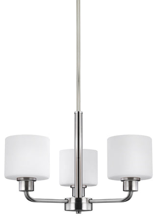 Canfield 3-Light Chandelier, Brushed Nickel