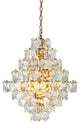 Clear Crystal Chandelier With Brass Hardware