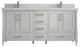 Aberdeen 72 Double Sink Bath Vanity in Coventry Gray 2" Carrara Quartz