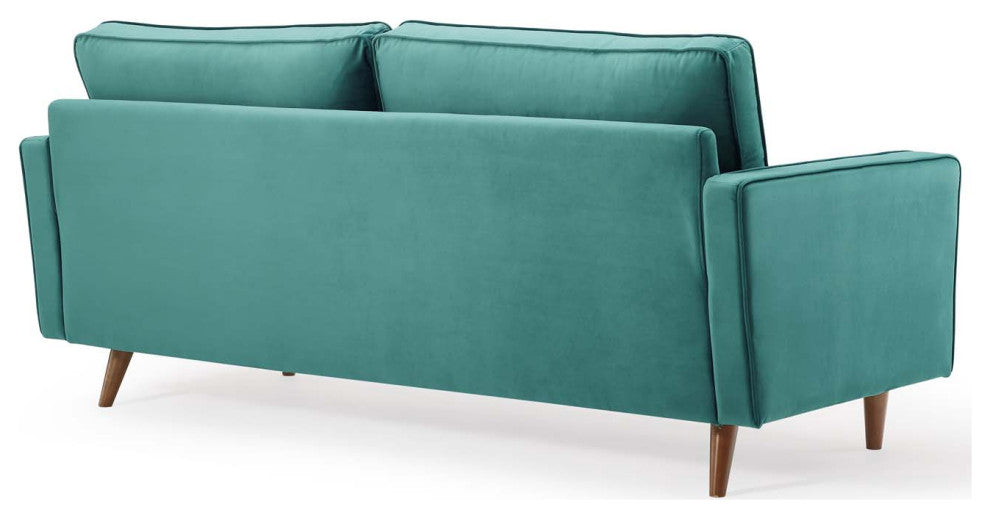 Valour Performance Velvet Sofa - Teal