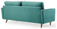 Valour Performance Velvet Sofa - Teal