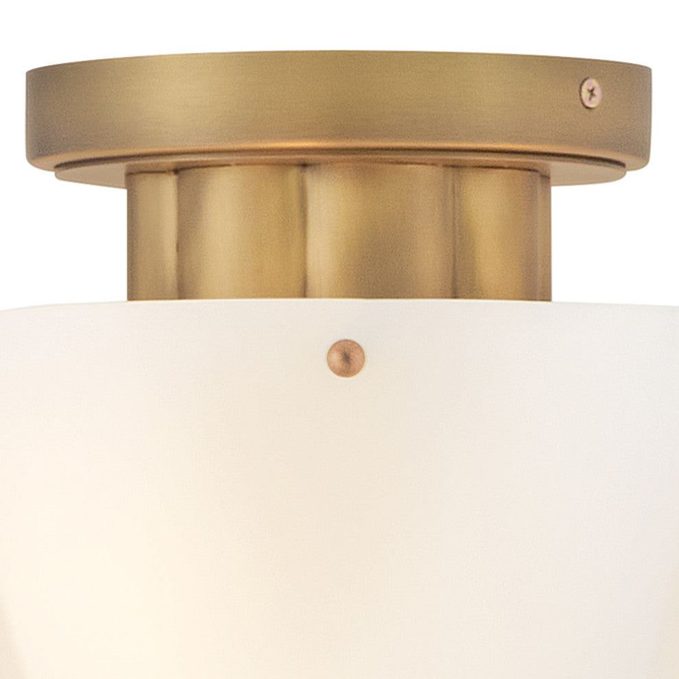 Hinkley Becca Medium Semi-Flush Mount, Heritage Brass