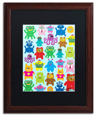 Elizabeth Caldwell 'Monsters and Aliens' Art, Wood Frame, Black Mat, 16x20