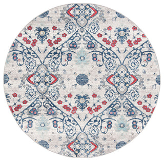 Safavieh Brentwood Bnt894M  Rug, Navy/Gray, 6'7"x6'7" Round