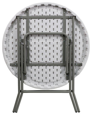 32'' Round Granite White Plastic Folding Table