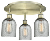 Innovations Caledonia 3 16.75" Flush Mount Antique Brass