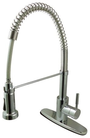 Gourmetier Single-Handle Pre-Rinse Kitchen Faucet, Polished Chrome