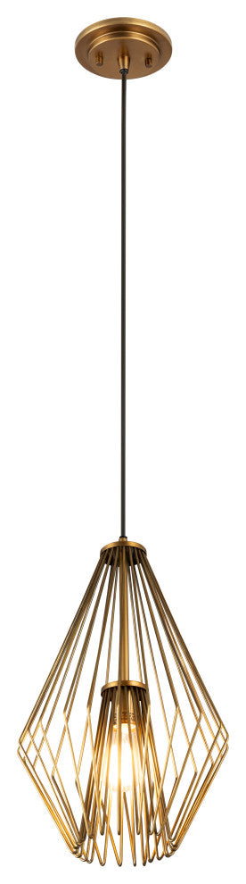 Zlite 442MP12-RB 1-Light Mini Pendant, Rubbed Brass