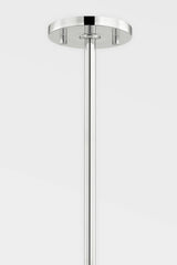 Lindley 5-Light LED Pendant, Polished Nickel Frame, Etched Shade