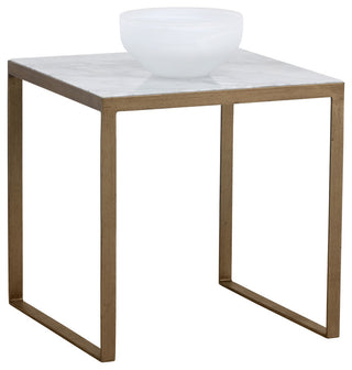 Evert End Table, White