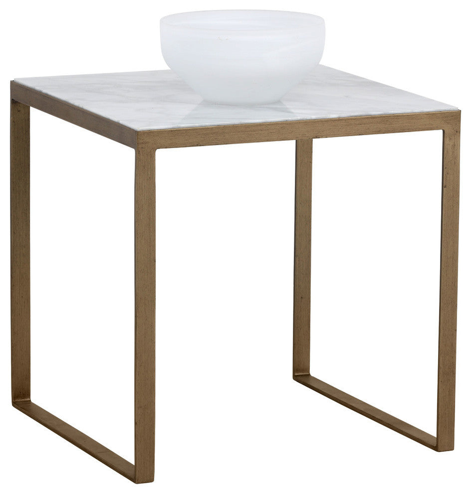 Evert End Table, White