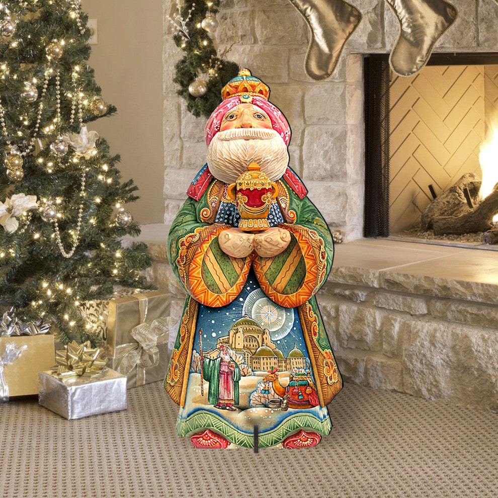 King Gaspar Wood Free Standing Outdoor Decor