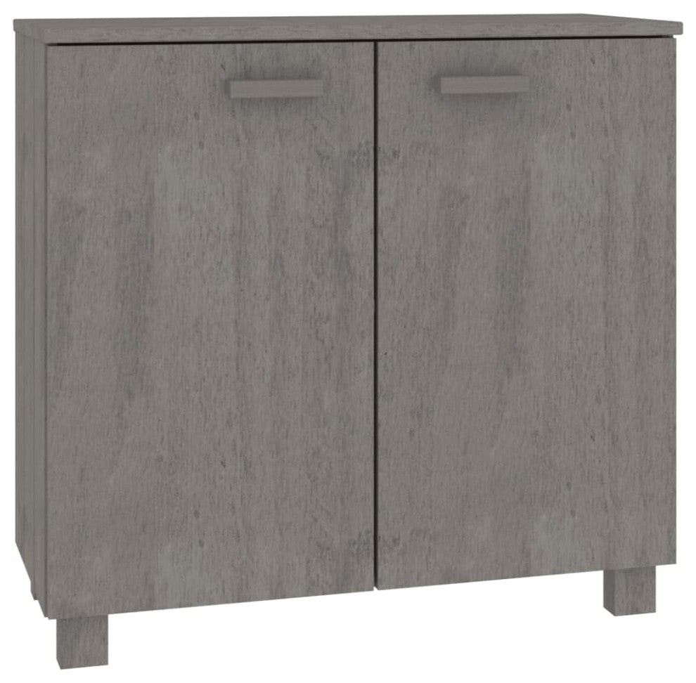 vidaXL Sideboard Buffet Cabinet for Living Room HAMAR Light Gray Solid Wood Pine