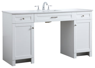 60" ADA Compliant Bathroom Vanity, White