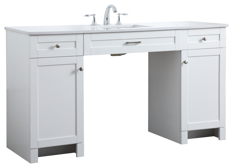 60" ADA Compliant Bathroom Vanity, White